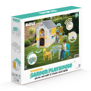 AKSESUARLI OYUN EVİ YEŞİL VE MASA SETİ