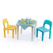 AKSESUARLI OYUN EVİ YEŞİL VE MASA SETİ