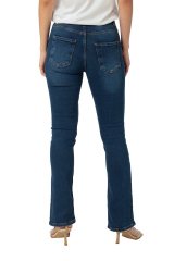 Paçası Yırtmaçlı Skinny Kot Pantolon Koyu Mavi