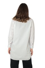 Oversize Basic %100 Pamuk Gömlek Beyaz