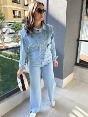 Denim Tasarım Kot Ceket