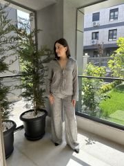 Bağcıklı Bluz Pantolon Takım
