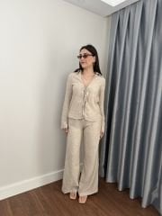 Bağcıklı Bluz Pantolon Takım