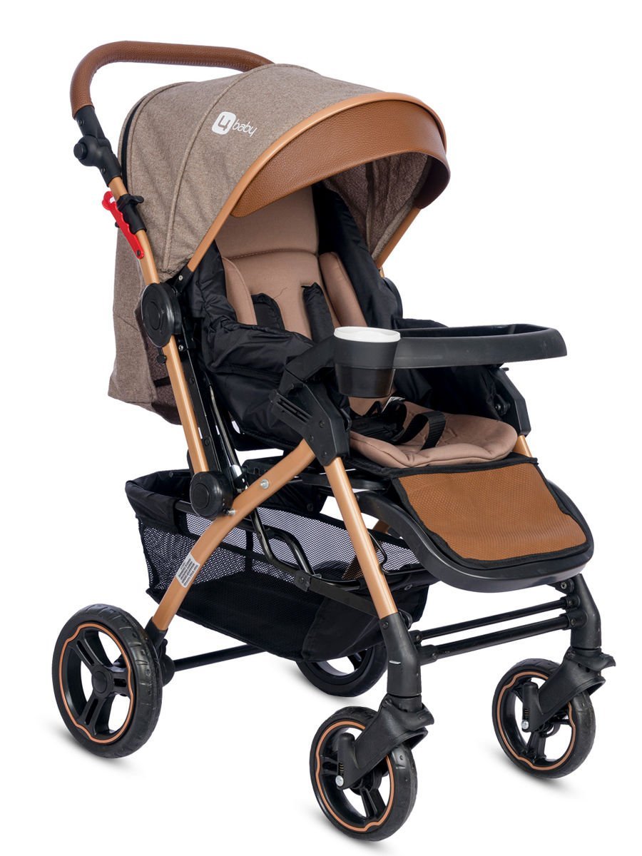 4 Baby Active Plus Çift Yönlü Bebek Arabası Kahve Gold