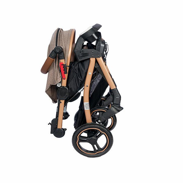 4 Baby Active Plus Çift Yönlü Bebek Arabası Kahve Gold