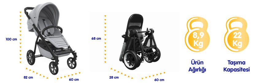Kraft Kenya Travel Bebek Arabası Blue Black