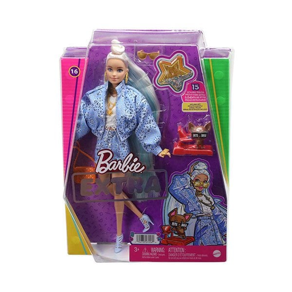 Barbie Extra Mavi Takımlı Bebek