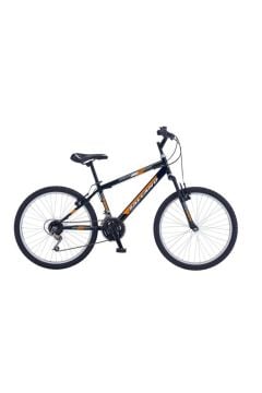 Salcano Sole 24 V 24 Jant (140-155 cm Boy) Pabuç Fren 21 Vites Çocuk Dağ Bisikleti-Siyah Turuncu Koyu Gri