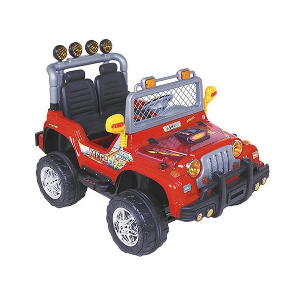 Aliş Mega Jeep Kumandalı Çift Kişilik Akülü Araba 12V Kırmızı
