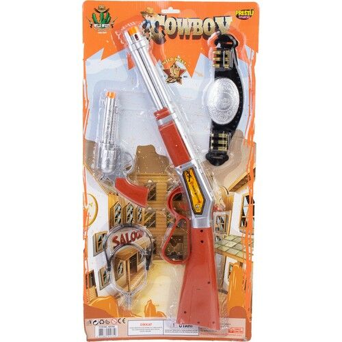 Prestij 166 Kartelalı Tüfekli Kemerli Kovboy Seti