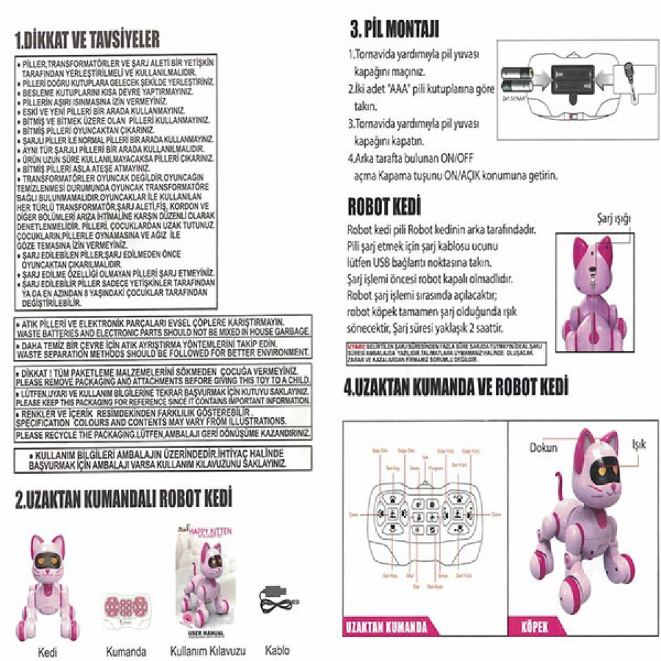Vardem İnteraktif Akıllı Robot Kedi
