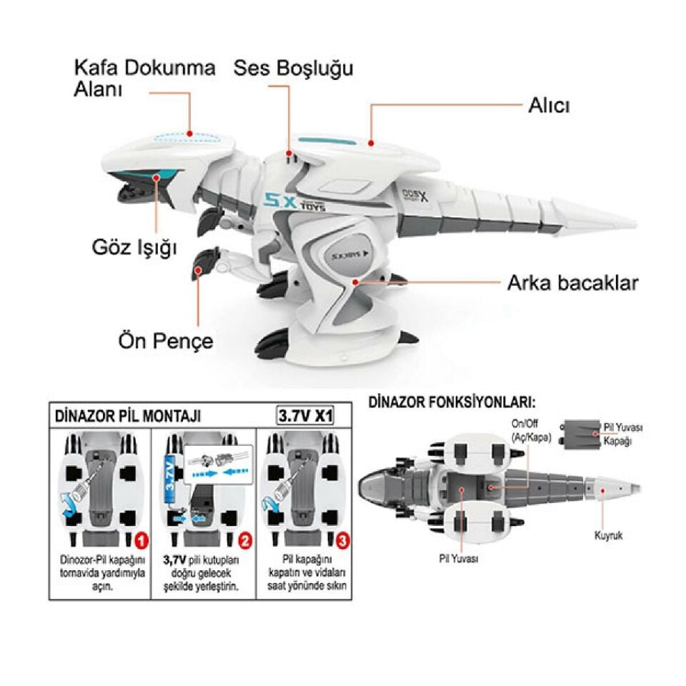 Vardem Etkileşimli Robot Dinozor