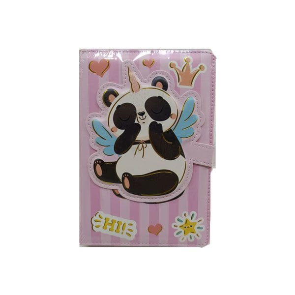 Panda Mıknatıslı Defter Pembe