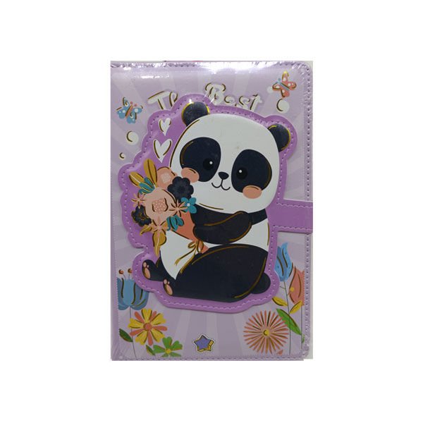 Panda Mıknatıslı Defter Mor