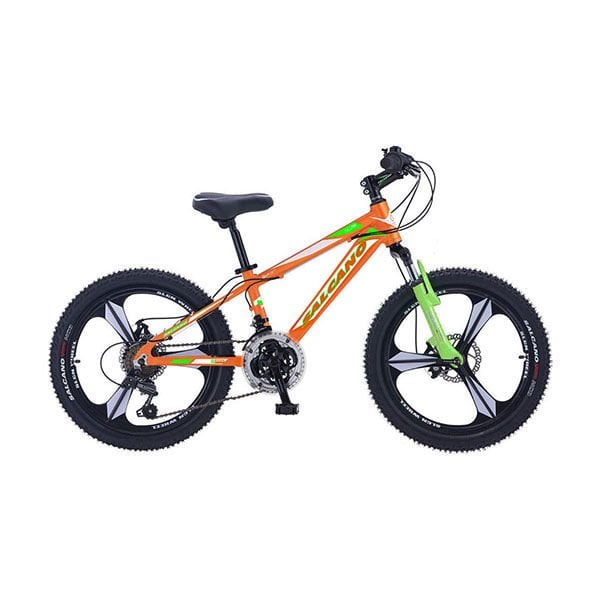 Salcano NG750 20 Monoblok 20 Jant (120-135 cm Boy) Mekanik Disk Fren Çocuk Bisikleti Mat Turuncu Beyaz Yeşil