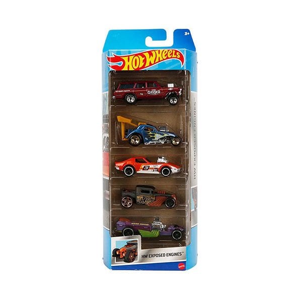 Hot Wheels 5'li Araba Seti HW Exposed Engines
