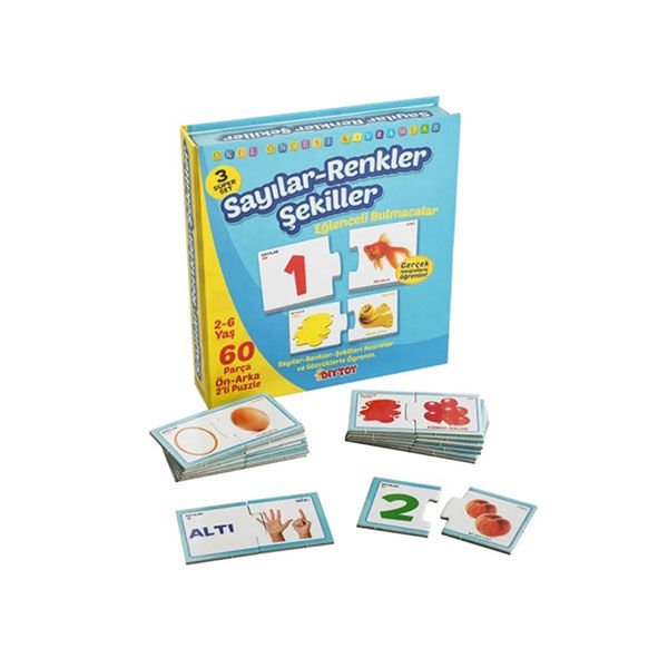 Diytoy Eğlenceli Bulmacalar Sayılar Renkler Şekiller