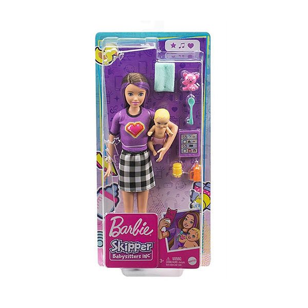 Barbie Bebek Bakıcısı Skipper Bebek Seti