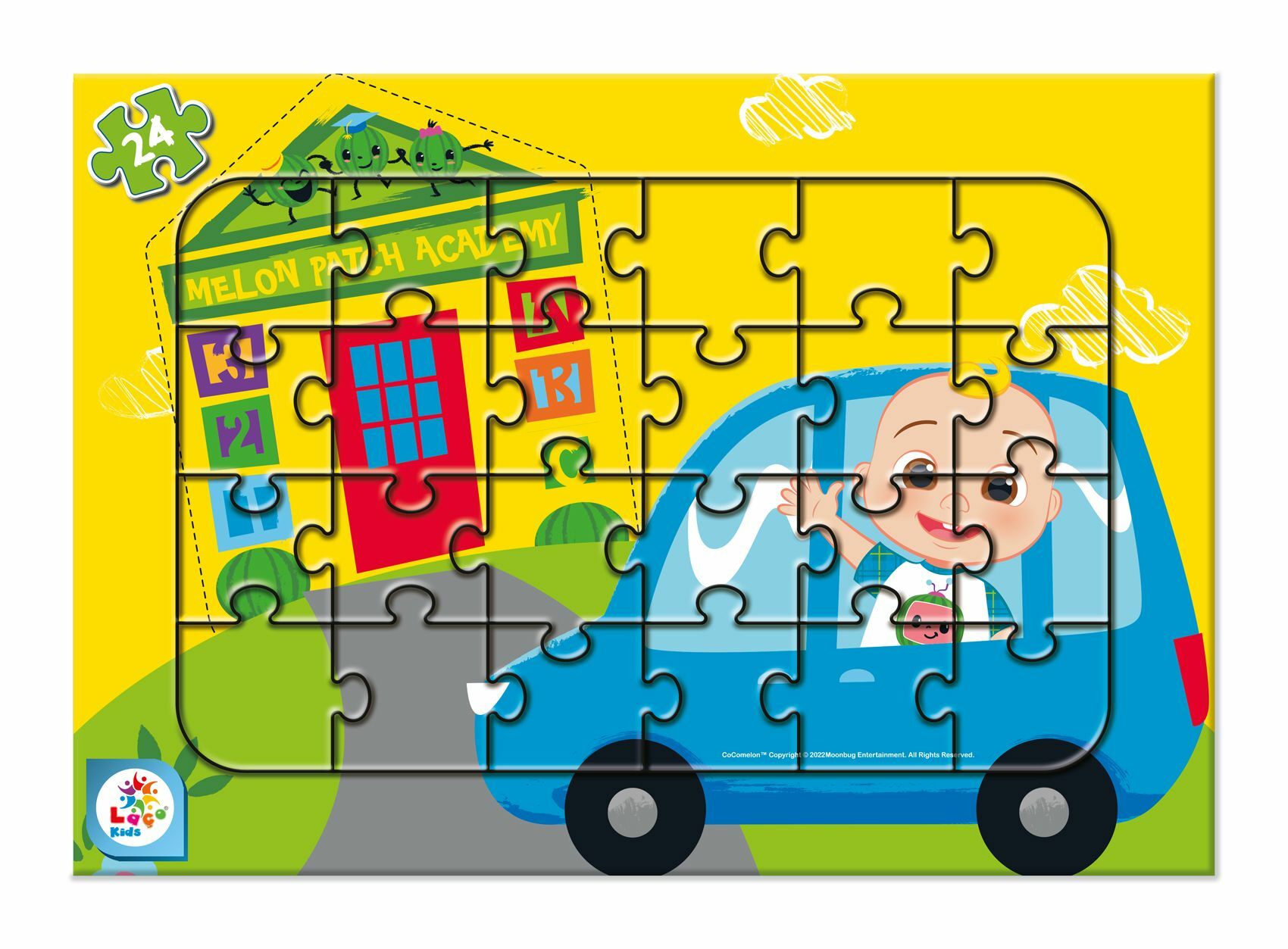 ﻿Laço Kids CO7796 Cocomelon 24 Frame Puzzle Seyahat