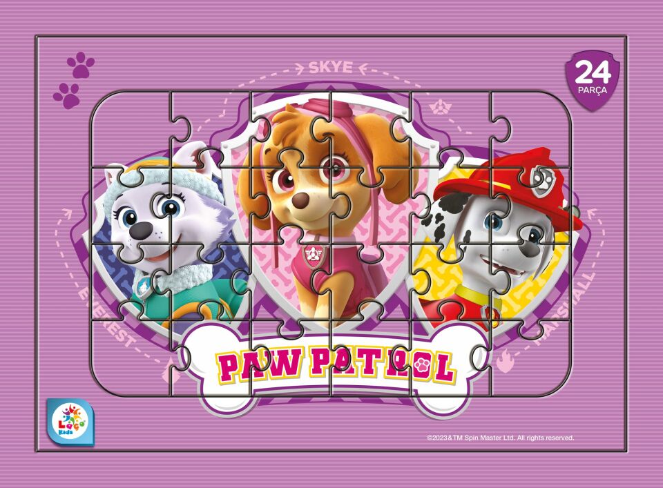 Laço Kids PW7917 Paw Patrol Tasmalı 24 Parça Frame Puzzle