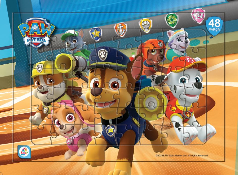 Laço Kids PW7920 Paw Patrol Tasmalı 48 Parça Frame Puzzle