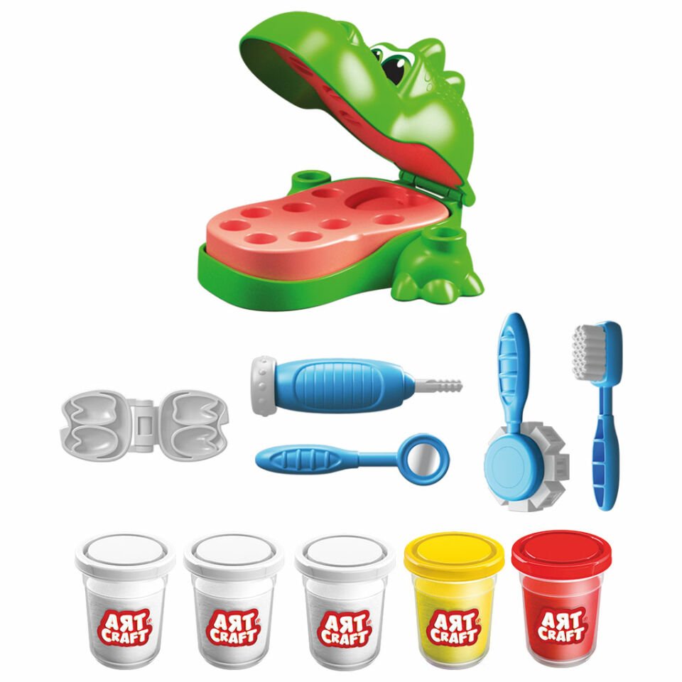 Dede Dinozor Dişçi Oyun Hamur Set