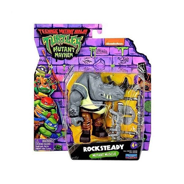 TMNT Mutant Mayhem Rocksteady Figürü
