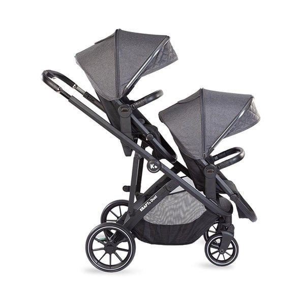 Kraft Dual İkiz Bebek Arabası Koyu Gri