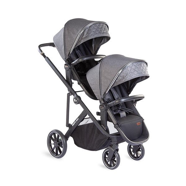 Kraft Dual İkiz Bebek Arabası Koyu Gri