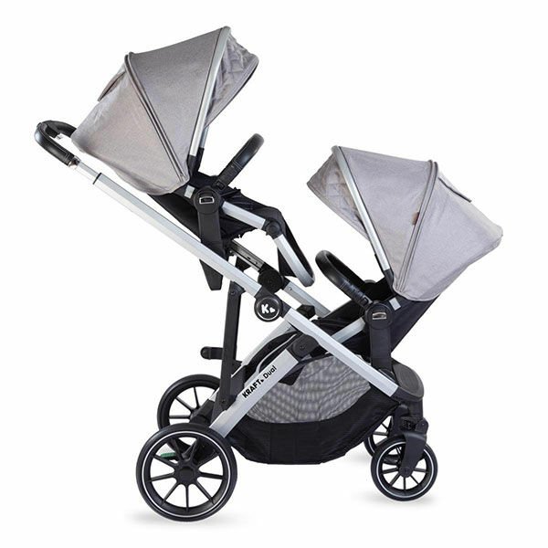 Kraft Dual İkiz Bebek Arabası Açık Gri