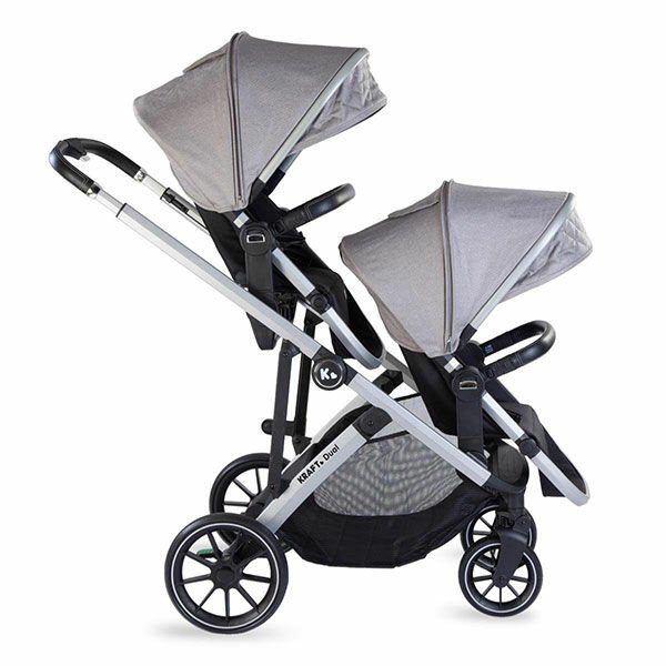 Kraft Dual İkiz Bebek Arabası Açık Gri