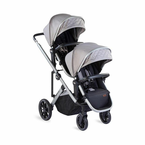 Kraft Dual İkiz Bebek Arabası Açık Gri