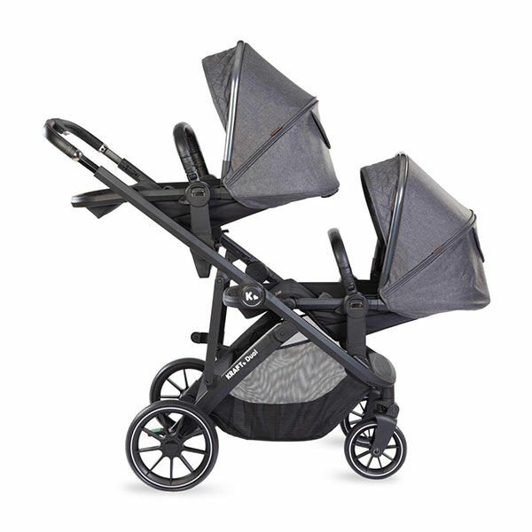 Kraft Dual İkiz Travel Sistem Bebek Arabası Koyu Gri
