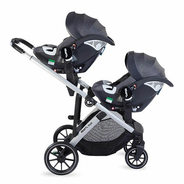 Kraft Dual İkiz Travel Sistem Bebek Arabası Açık Gri