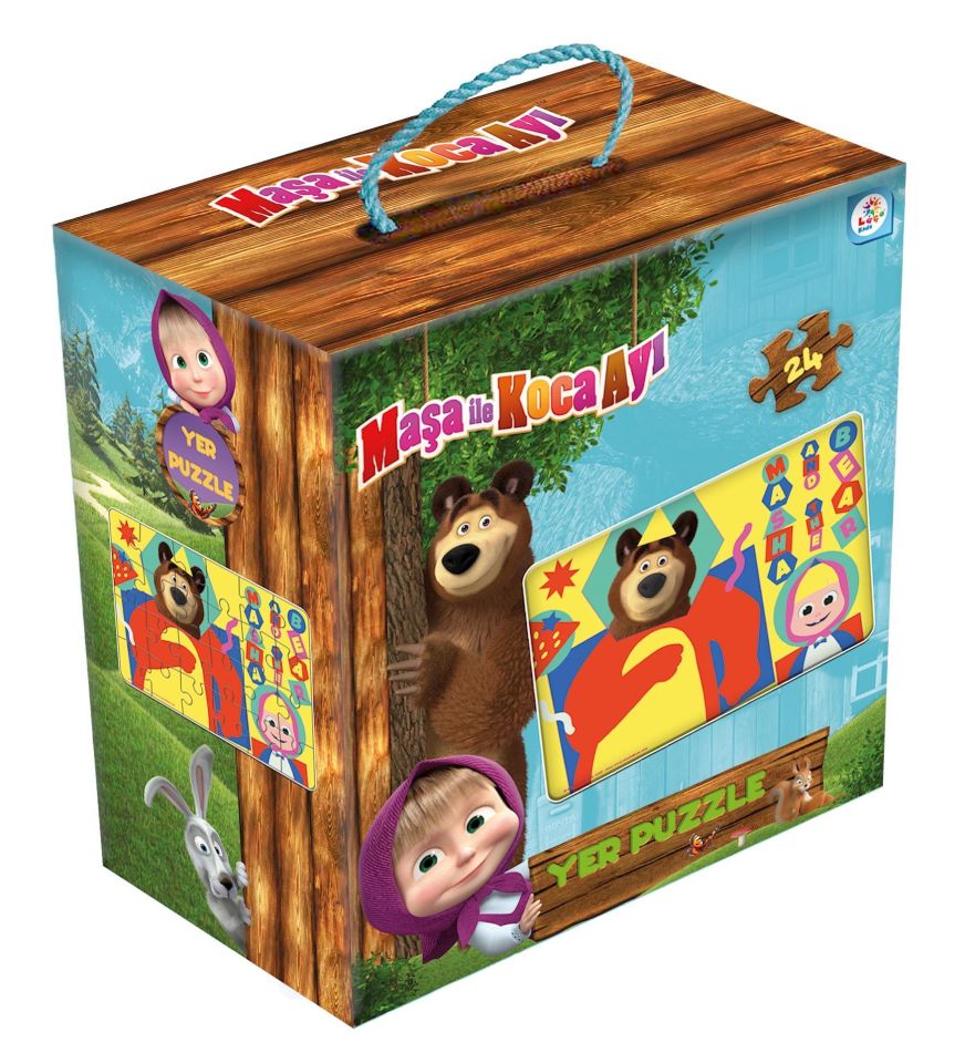 Laço Kids MS7846 Maşa ve Koca Ayı Yer Puzzle 24 Parça