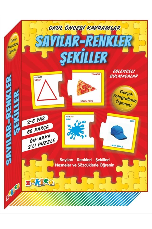 Zekice ZK-SRS01 Okul Öncesi Kavramlar Sayılar Renkler Şekiller