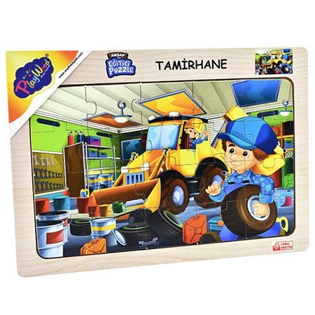 Play Wood  Ahşap Eğitici Puzzle Tamirhane