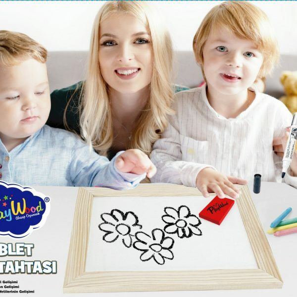 Play Wood Ahşap Çift Taraflı Tablet Yazı Tahtası