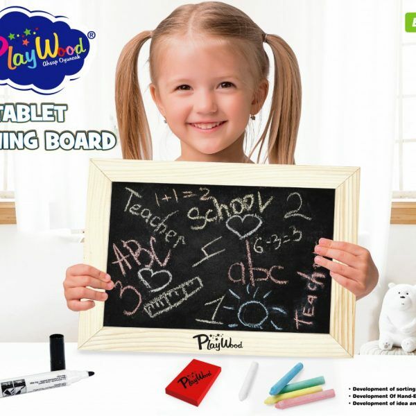 Play Wood Ahşap Çift Taraflı Tablet Yazı Tahtası