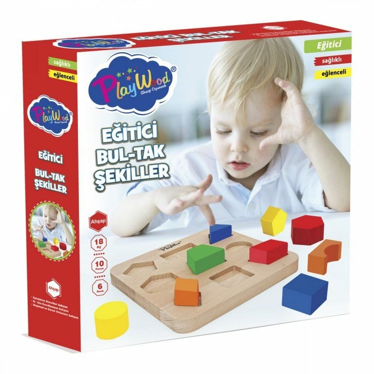 Play Wood Kutuda Ahşap Bul-Tak Şekiller