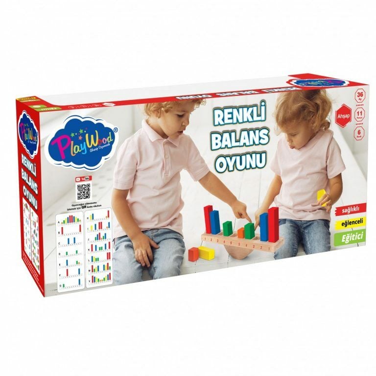 Play Wood Kutuda Ahşap Renkli Balans Oyunu