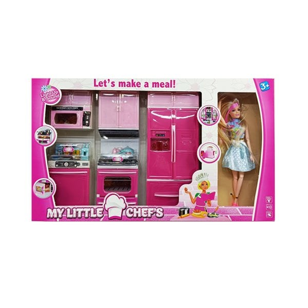 Kayyum My Little Chef Bebekli Üçlü Mutfak Seti