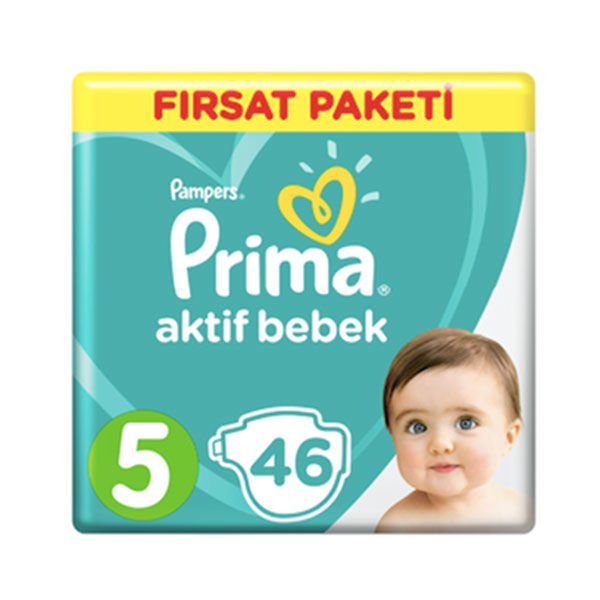 Prima Aktif Bebek Junior Fırsat Paketi 5 Numara 46lı