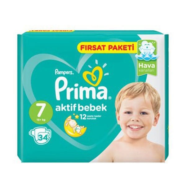 Prima Aktif Bebek 7 Beden Fırsat Paketi 4x34