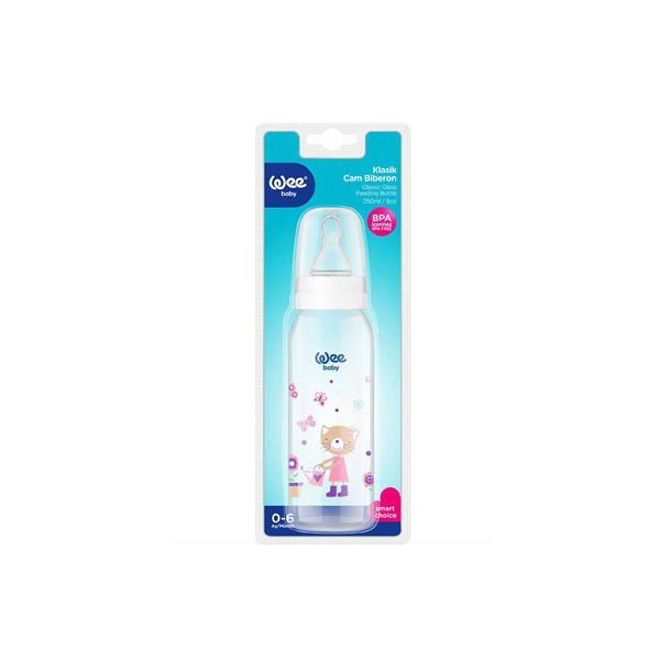 Wee Baby Klasik Cam Biberon 250 Ml Pembe