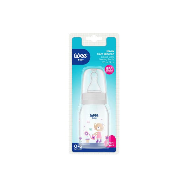 Wee Baby Klasik Cam Biberon 125 Ml Pembe