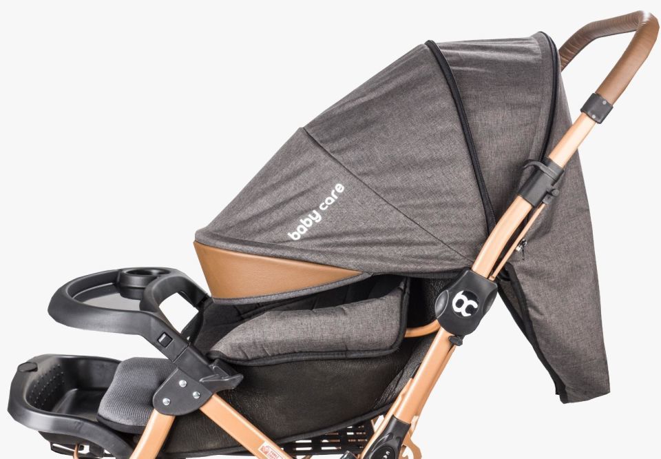 Baby Care BC 65 Capron Lüx Çift Yönlü Bebek Arabası-Antrasit-Gold