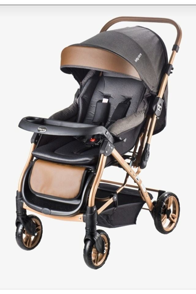 Baby Care BC 65 Capron Lüx Çift Yönlü Bebek Arabası-Antrasit-Gold