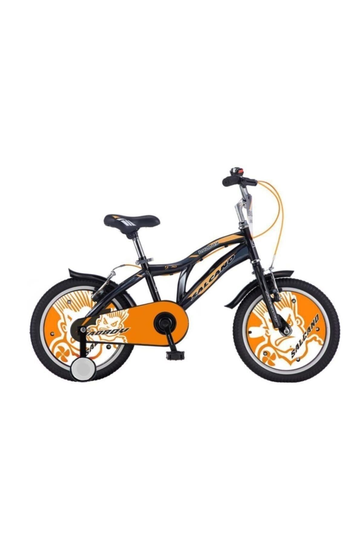 Salcano Badboy 14 Jant (80-105 cm Boy) Erkek Çocuk Bisikleti-Siyah Turuncu Beyaz