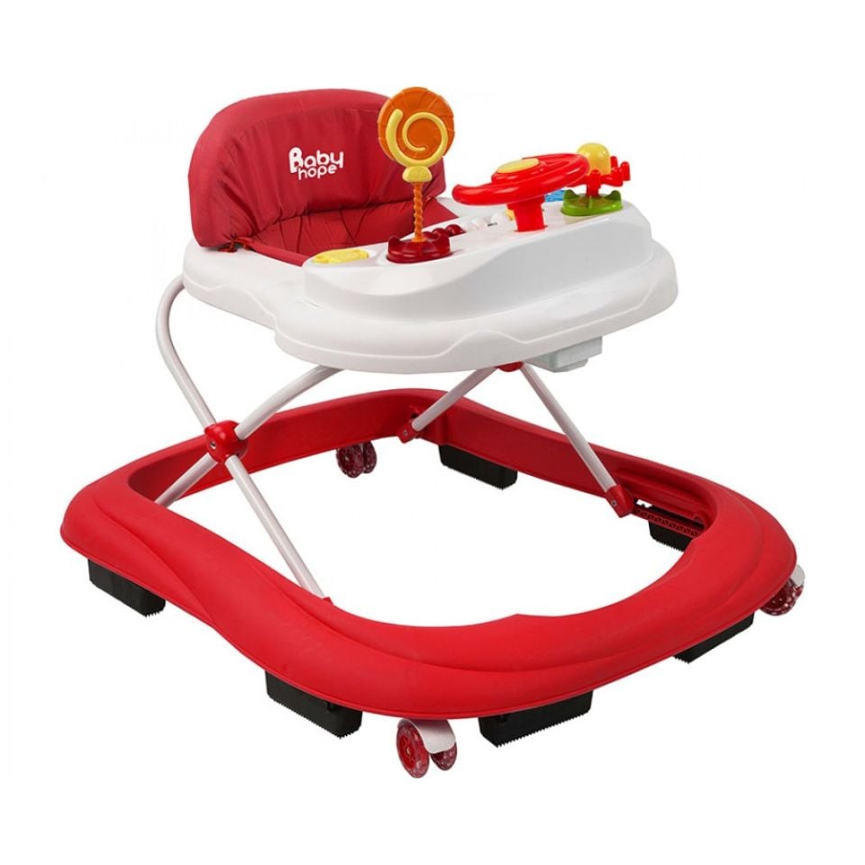 Baby Hope 217 Lüks Oyuncaklı Yürüteç-Kırmızı